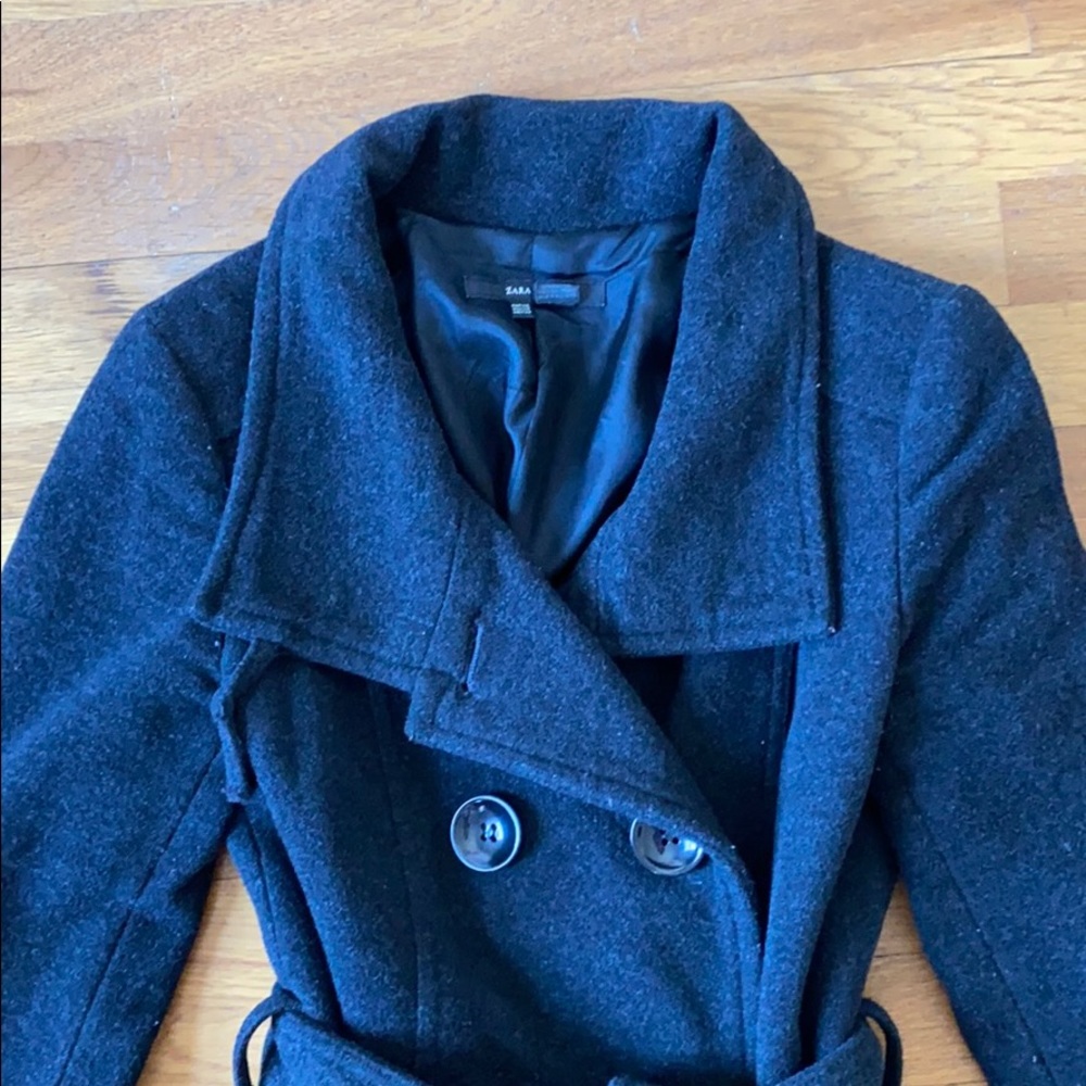 Zara Basic Black Wool Jacket - image 2